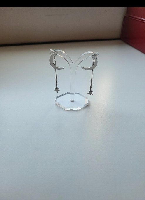 Boucle d oreille lune