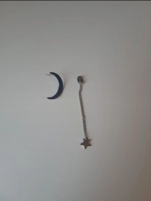 Boucle d oreille lune