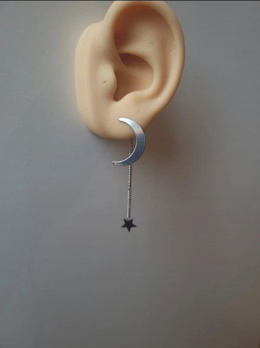 Boucle d oreille lune