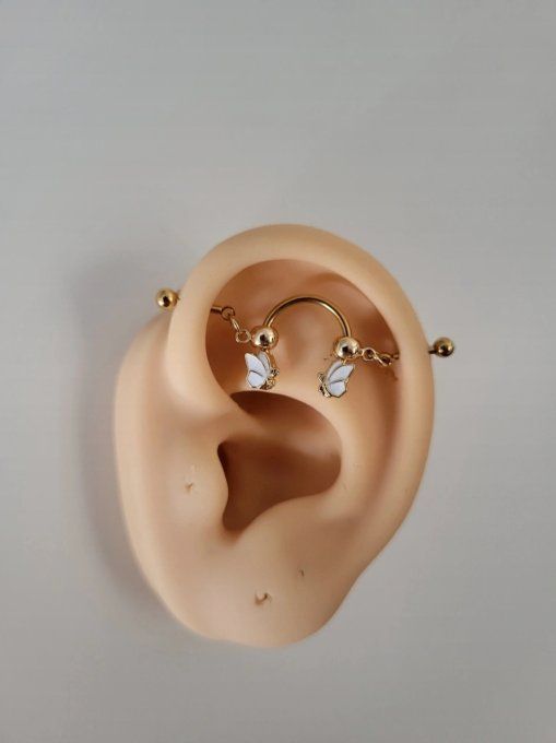 Piercing industriel papillon