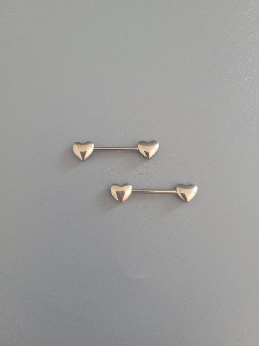 Piercîg tetons coeur 
